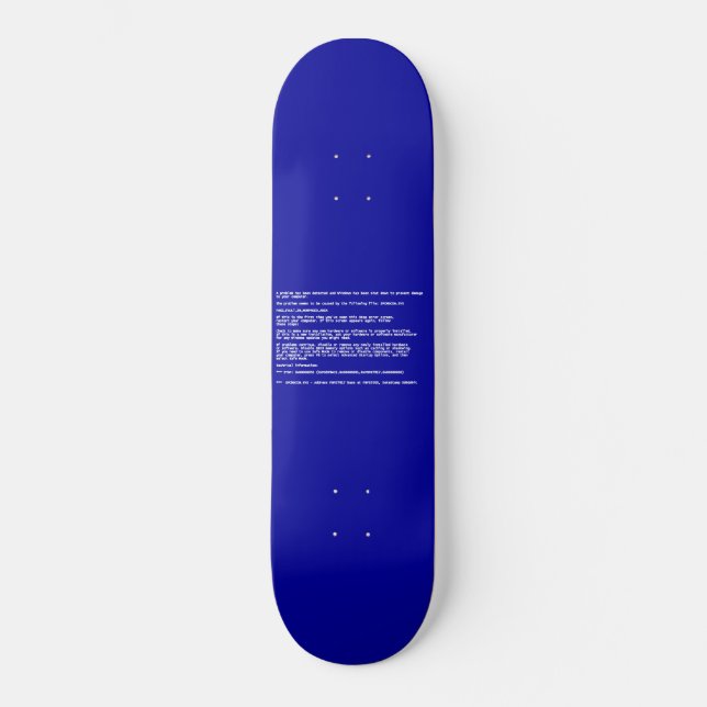 Blå Skärm i döden Mini Skateboard Bräda 18,7 Cm (Framsida)