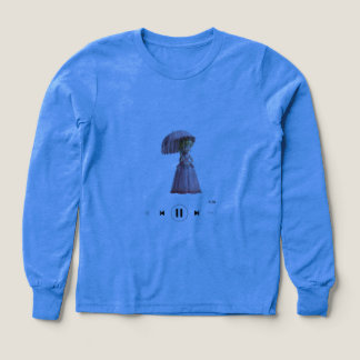 Blå skjorta flickor designade docka t shirt