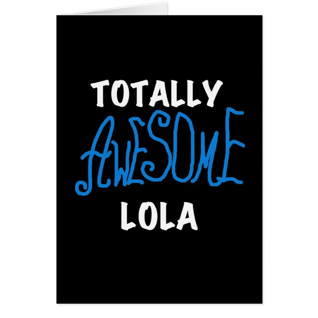 Blå skjortor och gåvor av totalt Fantastisk Lola OBS Kort (Framsidan)