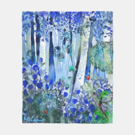 Blå skog fleecefilt