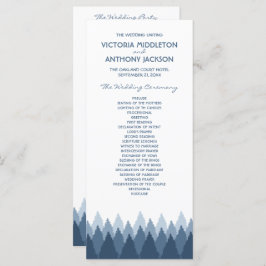 Blå skogsområdet Woodland Bröllop Program