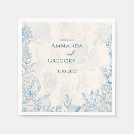 Blå sköldpadda, tema Bröllop Pappersservett