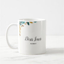 Blå skönhetsblomma höst löv