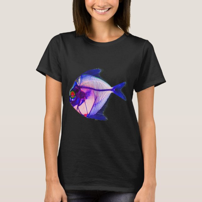 Blå skördefisk t shirt (Framsida)