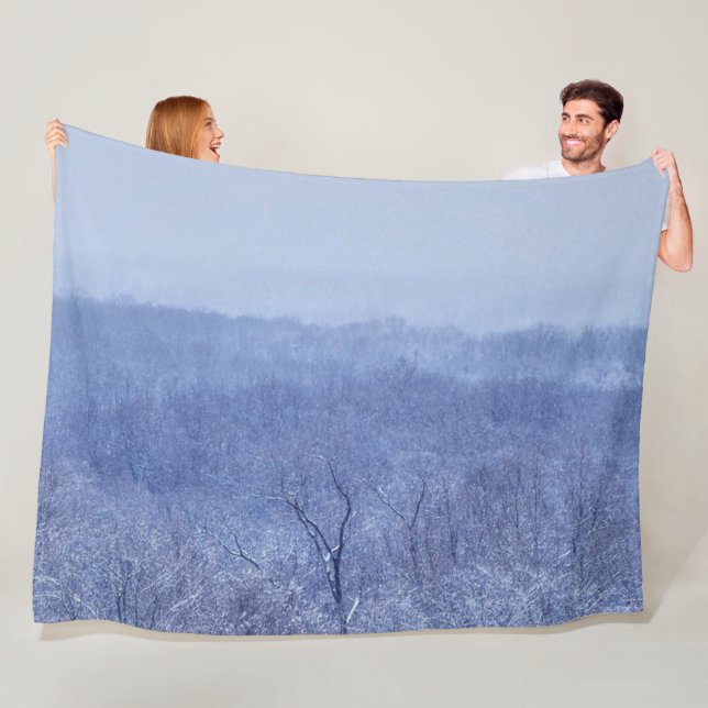 Blå skuggor fleecefilt (På plats)