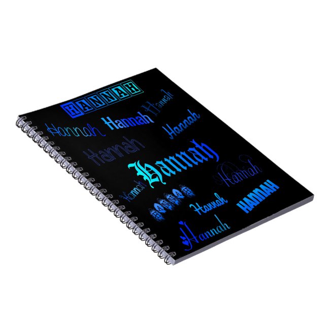 Blå skuggor på svart - Hannah Anteckningsbok (Högra Sidan)