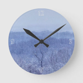 Blå skuggor rund klocka