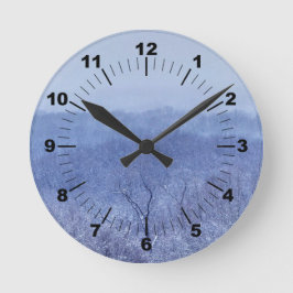 Blå skuggor rund klocka