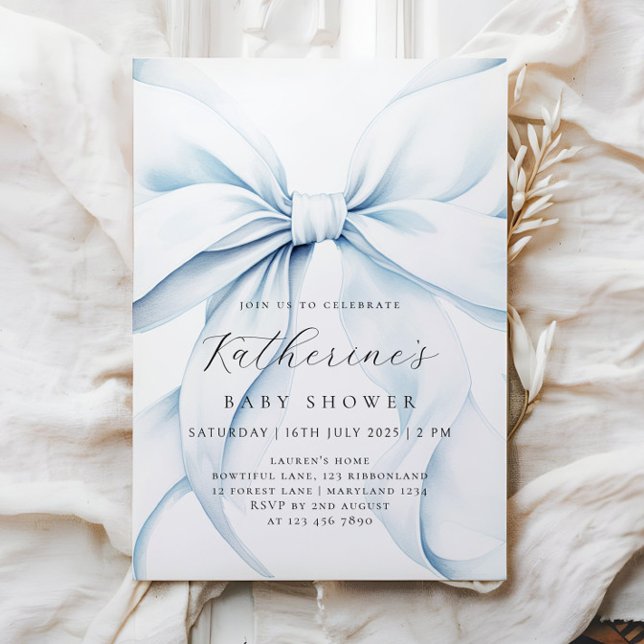 Blå slinga baby shower inbjudan (Skapare uppladdad)