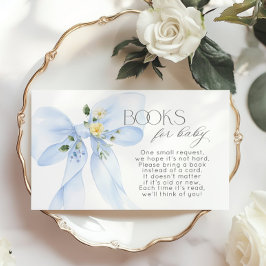 Blå slinga Blommig bok för bebis kort