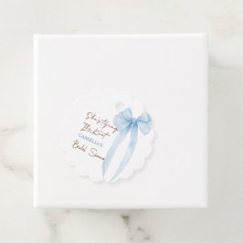 Blå slinga Hon knyter knuten bröllopsfest Gåvor Etiketter