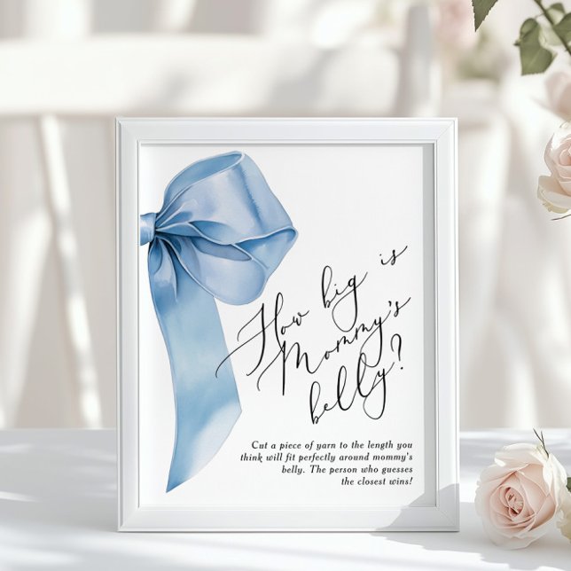Blå slinga Hur stor är mammas mage spel Poster (Skapare uppladdad)