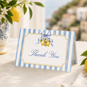 Blå slinga Italiensk citron Ciao Baby Shower Tack Kort