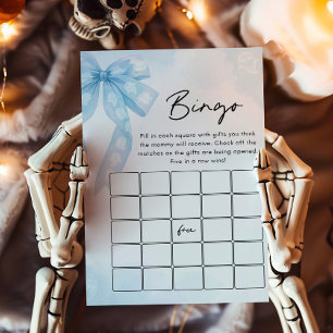 Blå slinga Little Boo Baby Shower Bingo spel