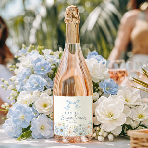 Blå slinga och blomsterbröllop Bröllopsfest