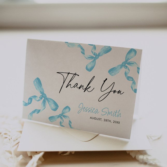 Blå slinga  tack kort (Skapare uppladdad)