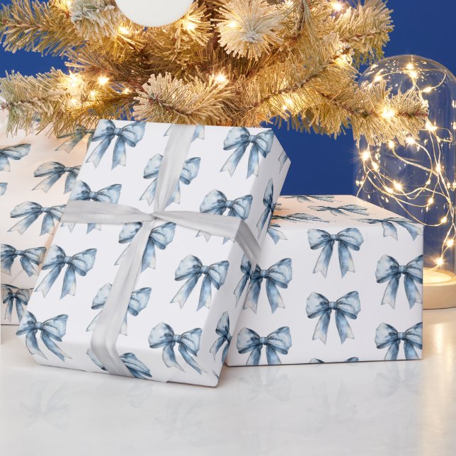 Blå slingor jul presentpapper (Helgdagar)