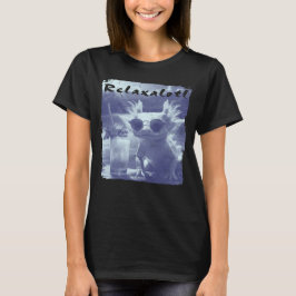 Blå slitna Relaxalotl Axolotl Kvinnor T Shirt