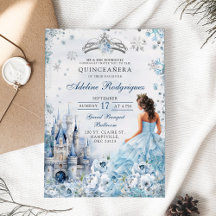 Blå slottspalats Quinceanera mexikansk födelsedag