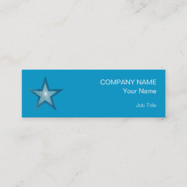 Blå smala för affärskort Blue Star - blått Mini Visitkort