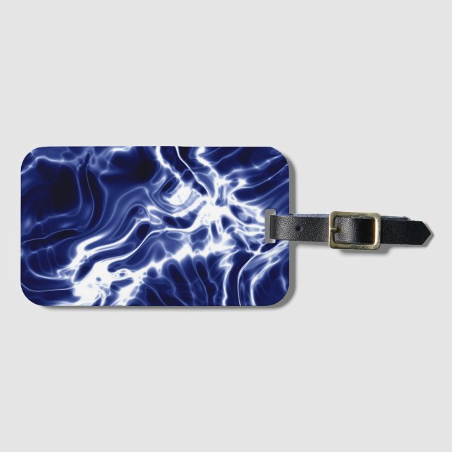 Blå snabbt mönster bagagebricka (Framsida horisontal)