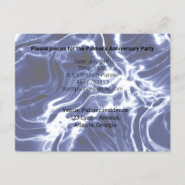 Blå snabbt mönster inbjudan vykort