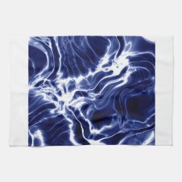 Blå snabbt mönster kökshandduk