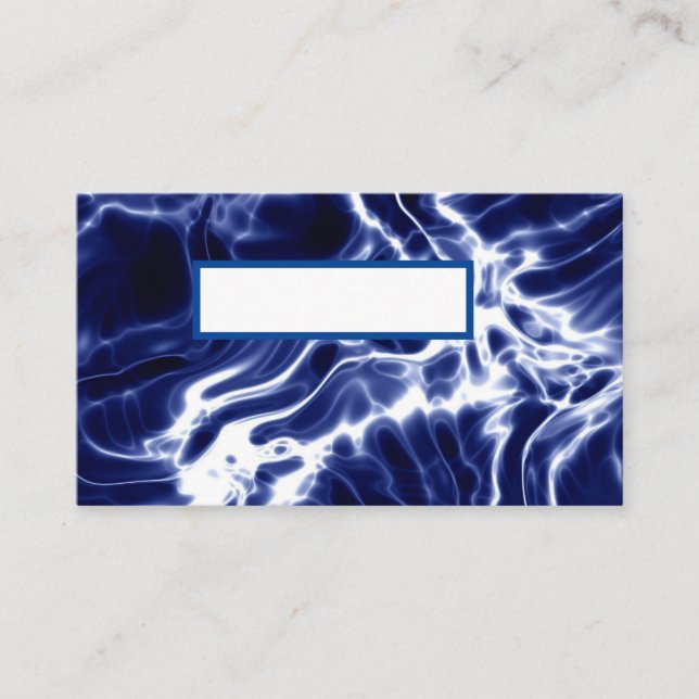 Blå snabbt mönster placeringskort (Framsida)