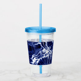 Blå snabbt mönster take away mugg