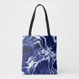 Blå snabbt mönster tygkasse