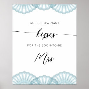 Blå Snäcka hur många kyssar möhippan spelar Poster