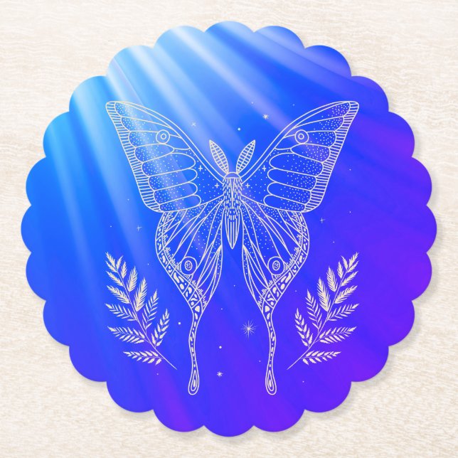 blå snäcka underlägg fjäril från silver (Framsida)