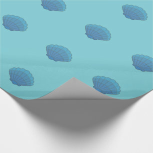 Blå snäckmosaik presentpapper
