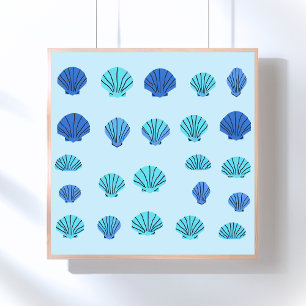 Blå snigelskal poster