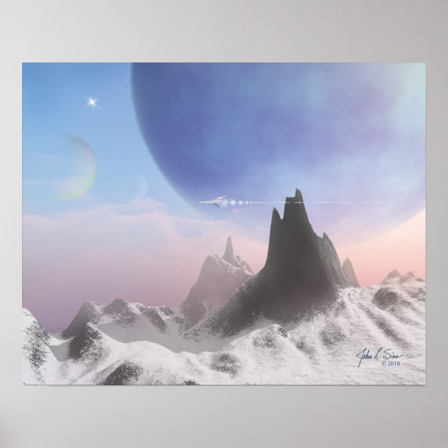 Blå Snö (20 x 16) Poster (Framsidan)
