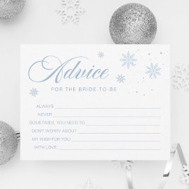 Blå Snö Bröllopsdusch Tips Kort