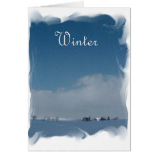 Blå Snö-dagen Hälsningskort