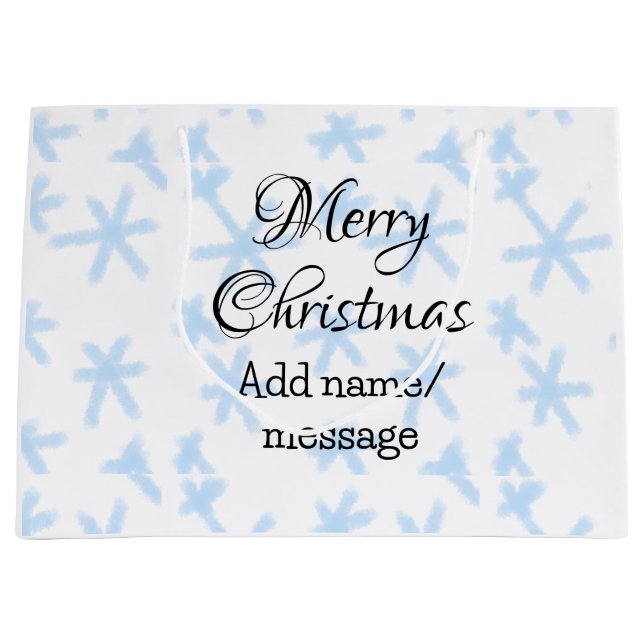 Blå snö flingor jul mönster snö mönster (Framsidan)