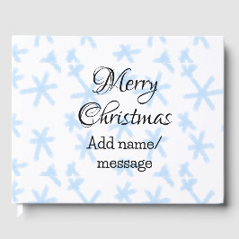 Blå snö flingor jul mönster snö mönster gästböcker