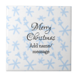 Blå snö flingor jul mönster snö mönster kakelplatta