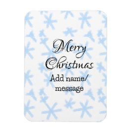 Blå snö flingor jul mönster snö mönster magnet