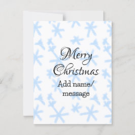 Blå snö flingor jul mönster snö mönster vykort
