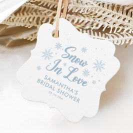 Blå Snö i Kärlek Vinter-Möhippan Gåvor Etiketter