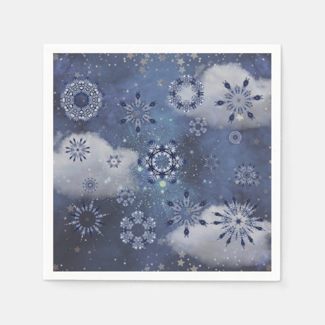 Blå Snö Pappersservett (Framsidan)