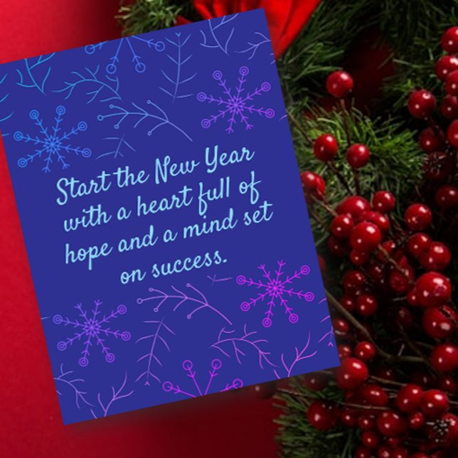 Blå snöfladkort - platt Helgdag Julkort (Skapare uppladdad)