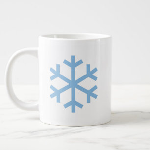 Blå snöflammande jul Giant Coffee Mugg Jumbo Mugg