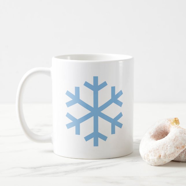 Blå Snöflinga Jul Kaffe Mugg (Med munk)