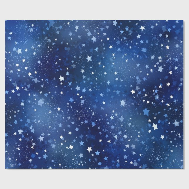 Blå Snöflinga Jul Vinter Högtid Presentpapper (Platt)