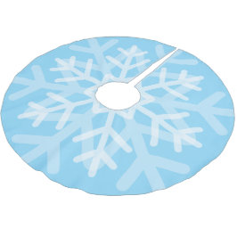 Blå snöflinga julgransmatta borstad polyester