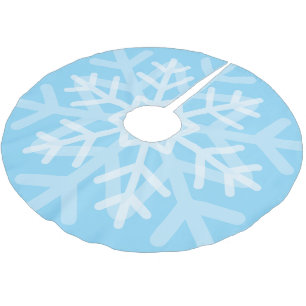 Blå snöflinga julgransmatta borstad polyester